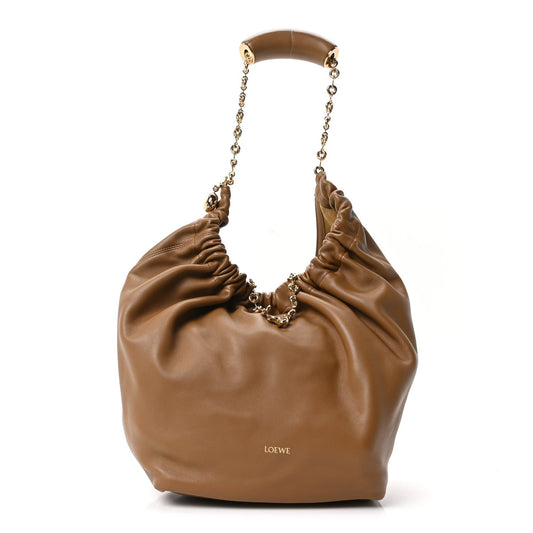 Mellow Nappa Medium Squeeze Bag Oak
