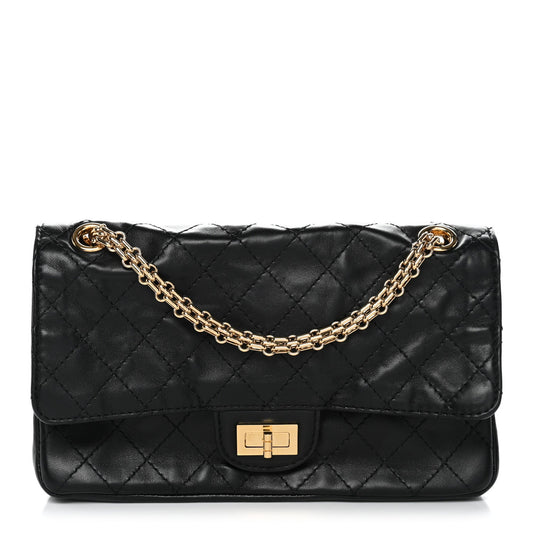 Lambskin Quilted Crush 2.55 Reissue 225 Flap Black