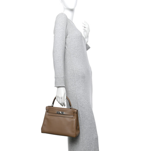 Evercolor Kelly Retourne 28 Beige De Weimar