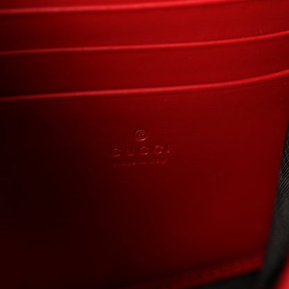 Calfskin Matelasse GG Marmont Chain Wallet Hibiscus Red