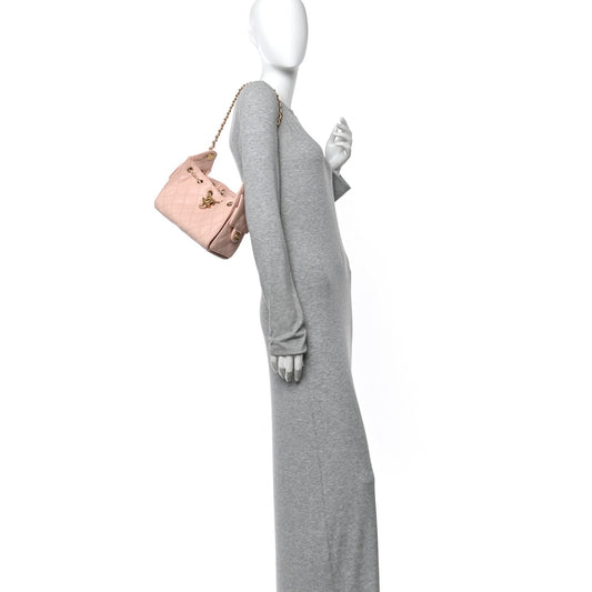 Caviar Quilted Mini Chanel 25 Handbag Light Pink