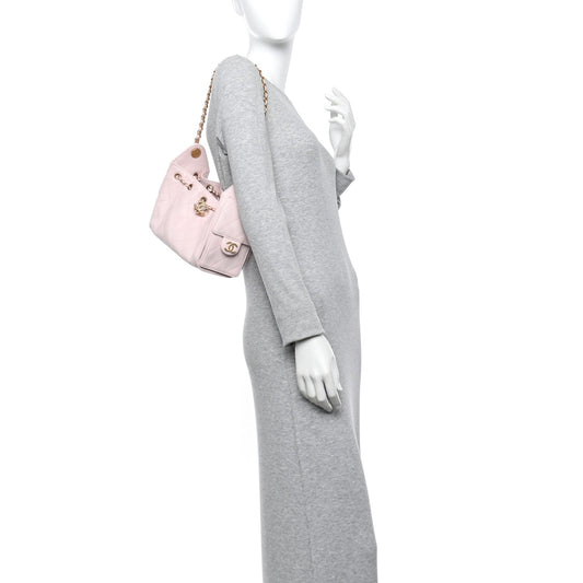Caviar Quilted Mini Chanel 25 Handbag Light Pink