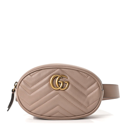 Calfskin Matelasse GG Marmont Belt Bag 85 34 Porcelain Rose