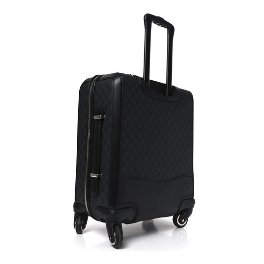 GG Supreme Monogram Calfskin Cabin Trolley Black
